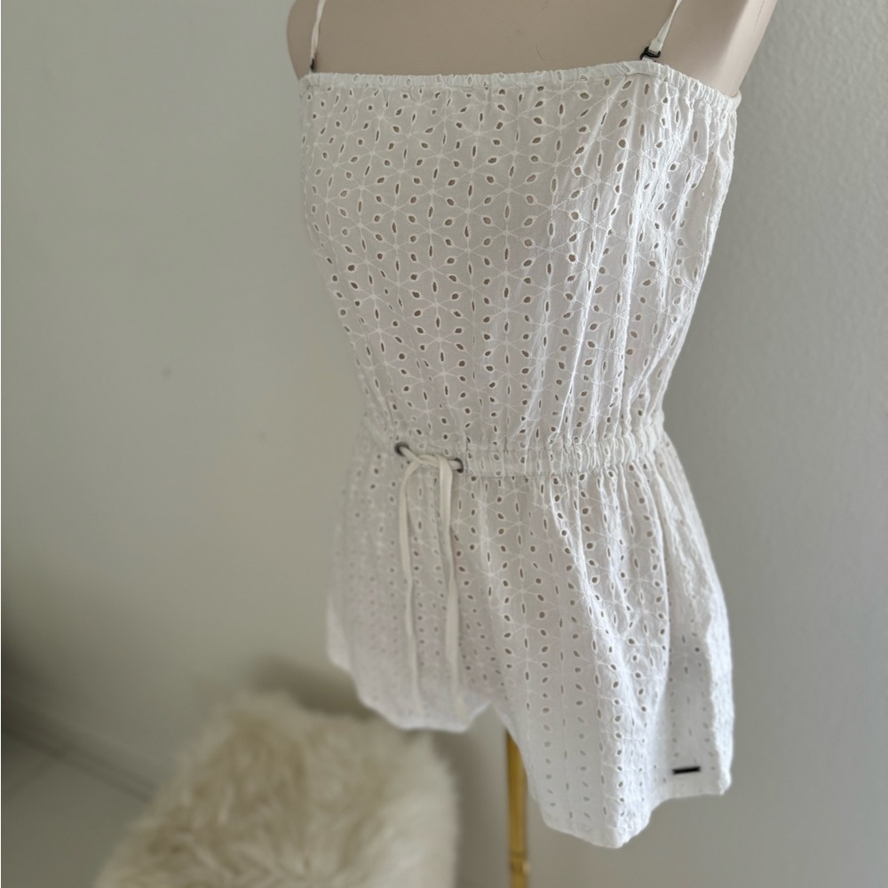 Roxy Angel Song Romper, Color Bright White, Size Medium Young Women
